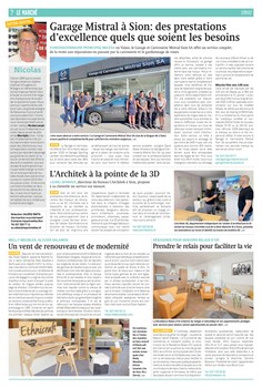 Juin 2020 - Parution Relais d'Or dans le journal Le Nouvelliste - www.lenouvelliste.ch