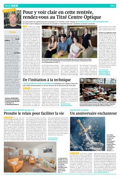 28/08/2020 - Parution Relais d'Or dans le journal Le Nouvelliste - www.lenouvelliste.ch